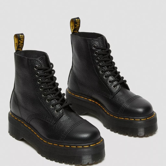 Dr. Martens Sinclair Milled Nappa Leather Platform Boots - Picture 3 of 17